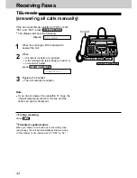 Preview for 42 page of Panasonic KX-FT21HK Operating Instructions Manual