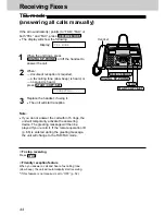 Preview for 44 page of Panasonic KX-FT25HG Operating Instructions Manual