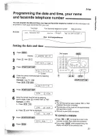 Предварительный просмотр 21 страницы Panasonic KX-FT37NZ Operating Instructions Manual