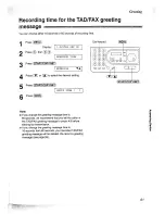 Предварительный просмотр 61 страницы Panasonic KX-FT37NZ Operating Instructions Manual