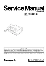 Предварительный просмотр 1 страницы Panasonic KX-FT72BR-G Service Manual