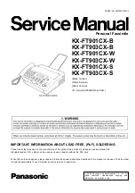 Panasonic KX-FT901CX-B Service Manual предпросмотр