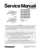 Предварительный просмотр 1 страницы Panasonic KX-FT932CA-B Service Manual