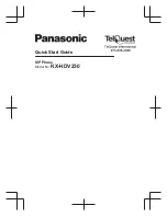 Panasonic KX-HDV230 Quick Start Manual предпросмотр