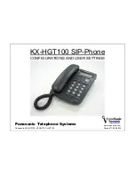 Preview for 1 page of Panasonic KX-HGT100 Configurations And User Instructions