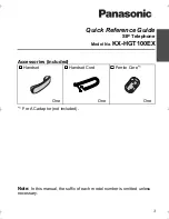 Preview for 3 page of Panasonic KX-HGT100EX Quick Reference Manual