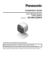 Panasonic KX-HNC200FX Installation Manual предпросмотр