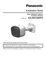 Panasonic KX-HNC600FX Installation Manual предпросмотр