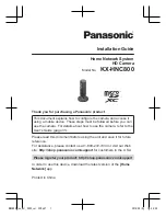 Panasonic KX-HNC800B Installation Manual предпросмотр