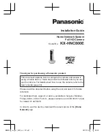 Предварительный просмотр 1 страницы Panasonic KX-HNC800E Installation Manual