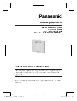 Panasonic KX-HNK101AZ Operating Instructions Manual preview