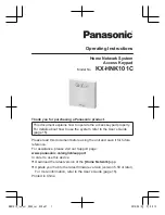 Panasonic KX-HNK101C Operating Instructions Manual preview