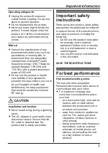 Preview for 5 page of Panasonic KX-HNK101FX Operating Instructions Manual