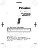 Panasonic KX-HNK102C Operating Instructions Manual preview