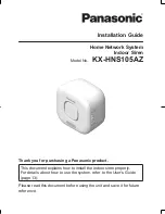 Preview for 1 page of Panasonic KX-HNS105AZ Installation Manual