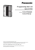 Panasonic KX-HTS32 Programming Item List предпросмотр