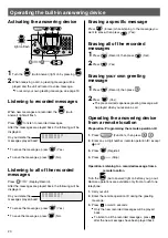 Preview for 20 page of Panasonic KX-L5CW Quick Reference Manual