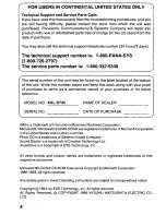 Preview for 4 page of Panasonic KX-LD745 Operating Instructions Manual