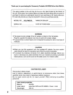 Preview for 2 page of Panasonic KX-LRW21A Operating Instructions Manual