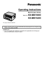 Preview for 1 page of Panasonic KX-MB1500C Operating Instructions Manual