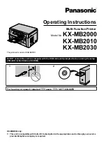 Panasonic KX-MB2000 Operating Instructions Manual preview