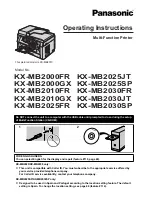 Panasonic KX-MB2000FR Operating Instructions Manual предпросмотр