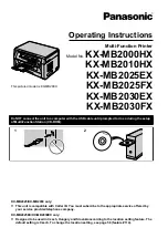 Предварительный просмотр 1 страницы Panasonic KX-MB2000HX Operating Instructions Manual