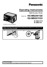 Предварительный просмотр 1 страницы Panasonic KX-MB2011GX Operating Instructions Manual