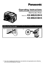 Предварительный просмотр 1 страницы Panasonic KX-MB2025AL Operating Instructions Manual