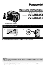 Panasonic KX-MB2060 Operating Instructions Manual preview