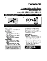 Panasonic KX-MB2060C Important Information Manual предпросмотр