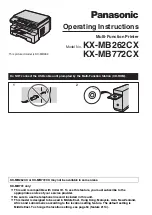 Panasonic KX-MB262CX Operating Instructions Manual предпросмотр