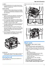 Предварительный просмотр 5 страницы Panasonic KX-MB3150CX Operating Instructions Manual