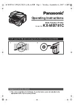 Предварительный просмотр 1 страницы Panasonic KX-MB781C Operating Instructions Manual