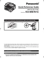 Panasonic KX-MB781C Quick Reference Manual preview