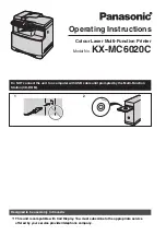 Предварительный просмотр 1 страницы Panasonic KX-MC6020C Operating Instructions Manual