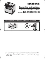 Panasonic KX-MC6020HX KX-FAP317E Operating Instructions Manual preview