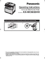 Предварительный просмотр 1 страницы Panasonic KX-MC6020HX KX-FAP317E Operating Instructions Manual