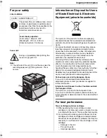 Preview for 3 page of Panasonic KX-MC6020HX KX-FAP317E Operating Instructions Manual