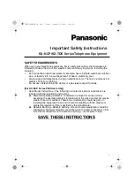 Preview for 1 page of Panasonic KX-NCP Series Important Safety Lnstruct1ons