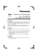 Panasonic KX-NCPS01 Manual предпросмотр