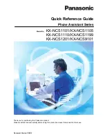 Предварительный просмотр 1 страницы Panasonic KX-NCS1101 Quick Reference Manual