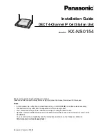 Panasonic kx-ns0154la Installation Manual preview