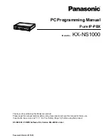 Preview for 1 page of Panasonic KX-NS1000 Pc Programming Manual