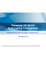 Preview for 1 page of Panasonic KX-NS300 Cabling Configuration