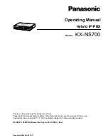 Panasonic KX-NS700 Operating Manual preview