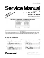 Panasonic KX-NS700 Service Manual preview