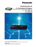 Preview for 1 page of Panasonic KX-NS8188 Installation Manual