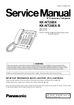 Panasonic KX-NT265X Service Manual предпросмотр