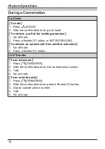 Preview for 12 page of Panasonic KX-NT551 Quick Reference Manual